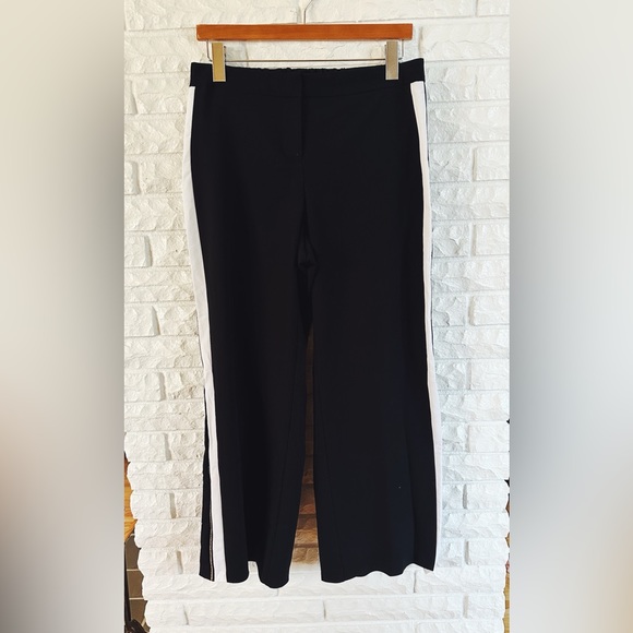 Apt 9 Black Dress Pant with White and Gold Side Stripe - Picture 1 of 4